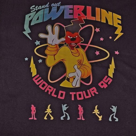 Powerline Stand Out World Tour '95 Goofy Movie T-SHIRT- Men's Large - Picture 6 of 7